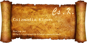 Csizmadia Kleon névjegykártya